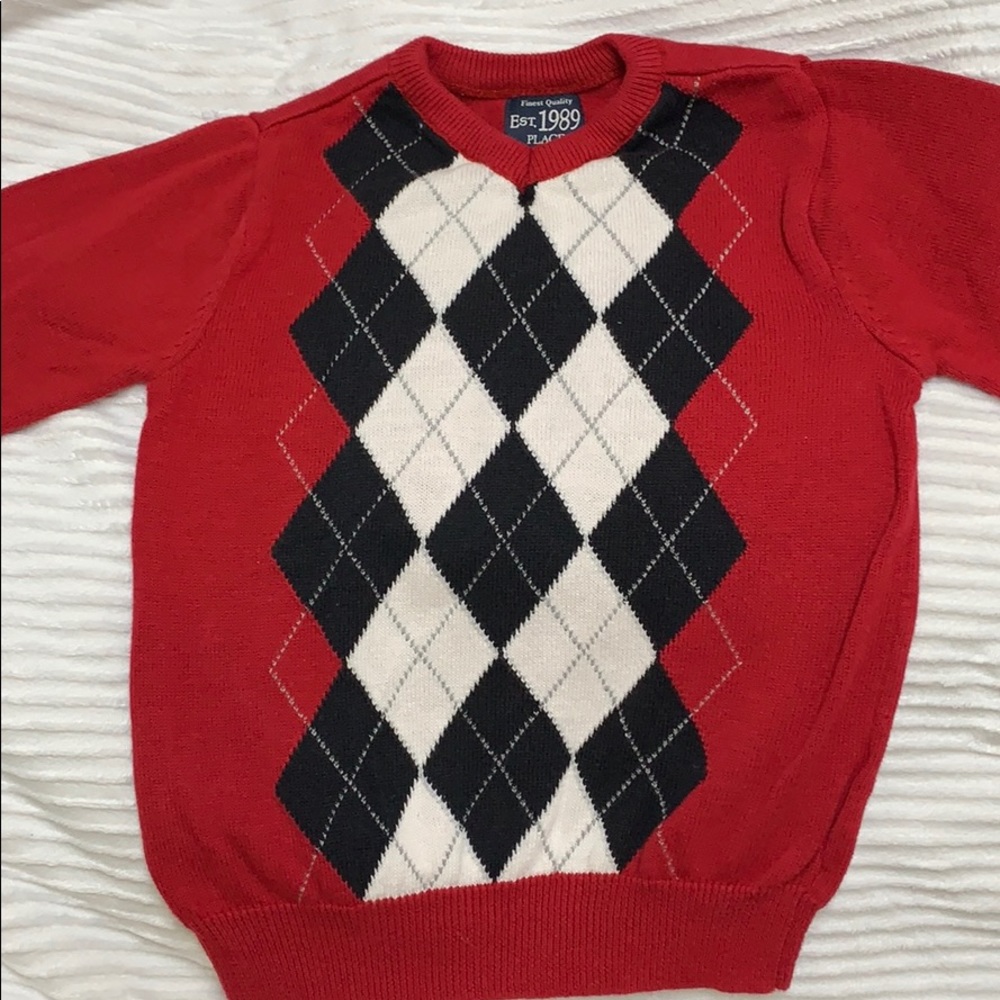 Toddler Boy Christmas Argyle Sweater, size 3T